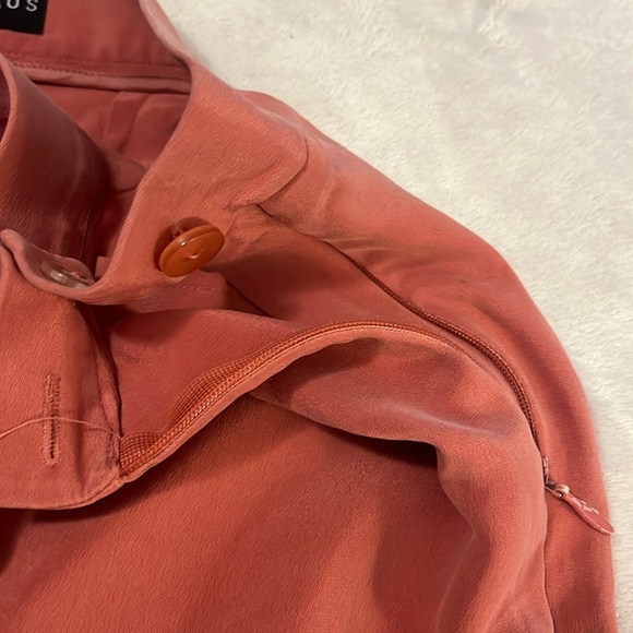 Josephine Chaus Silk Pleated Coral Pink Dress Pants Sz 6 - Picture 4 of 9